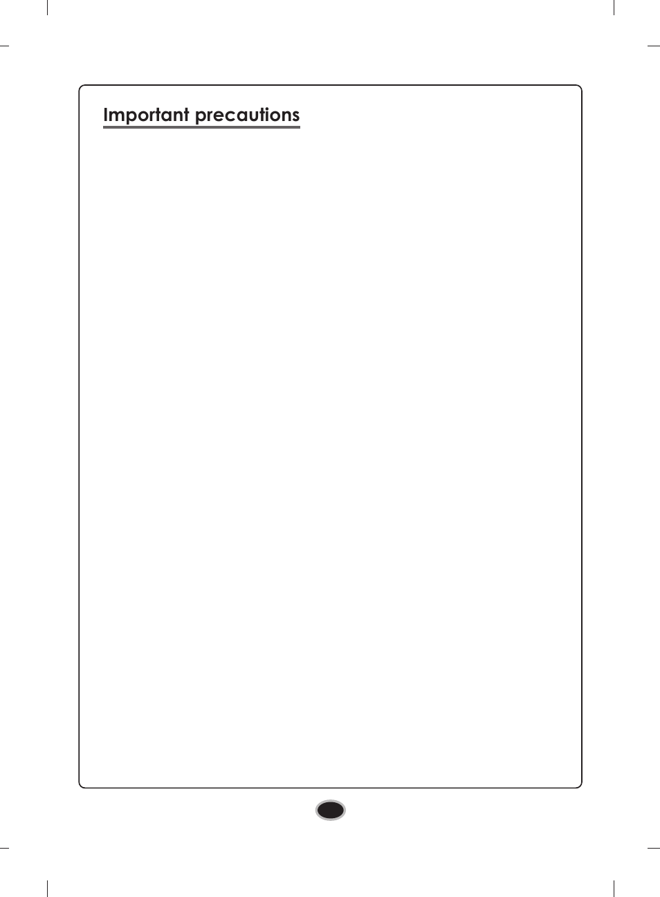 Important precautions | LG BE08LU20 User Manual | Page 7 / 15
