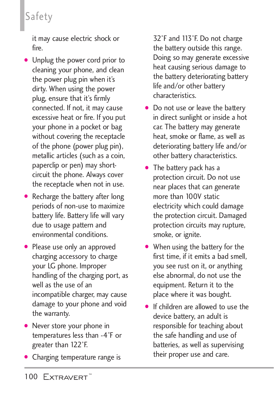 Safety, It may cause electric shock or fire | LG VN271 User Manual | Page 102 / 270