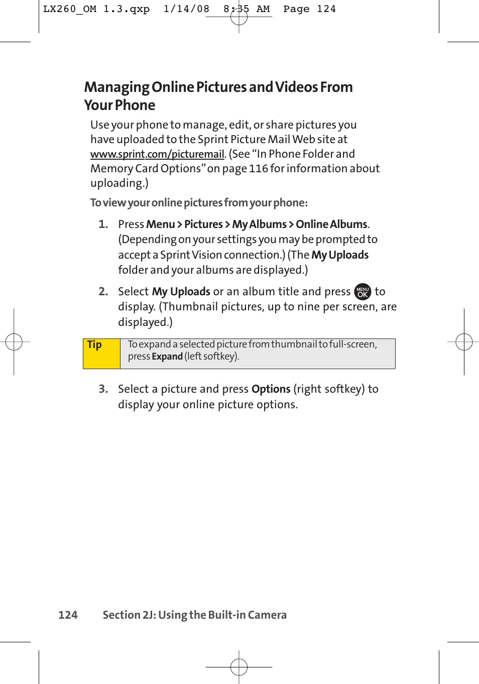 LG LGLX260 User Manual | Page 142 / 220