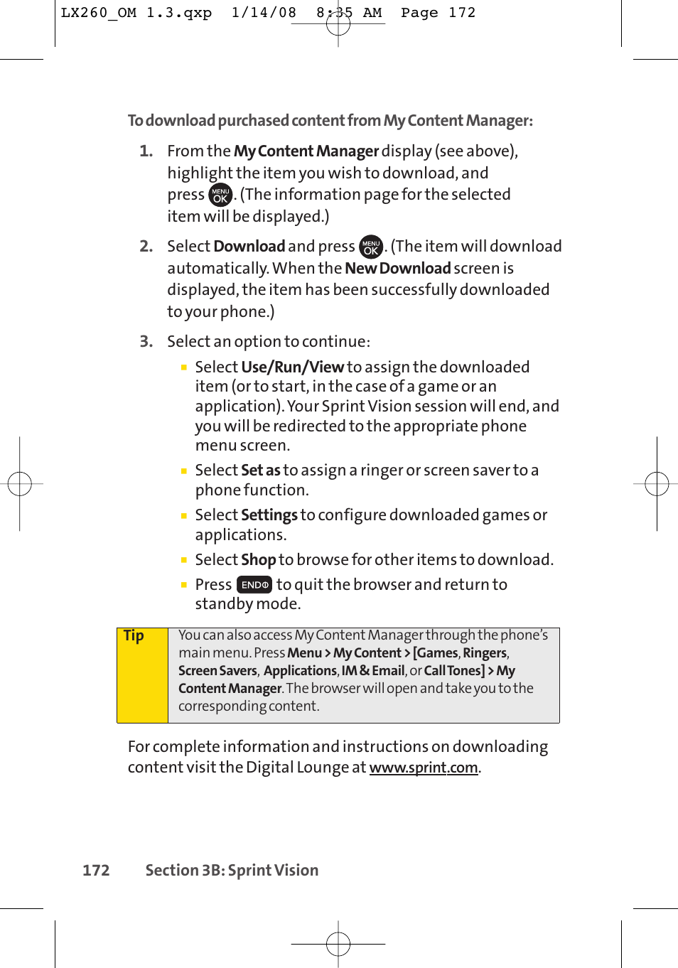 LG LGLX260 User Manual | Page 190 / 220
