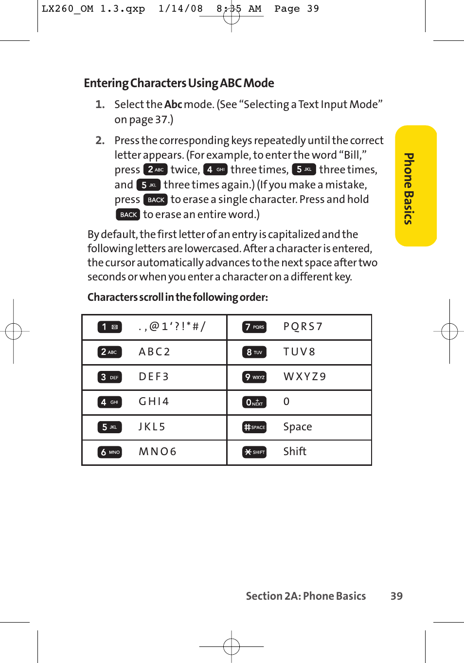 Phone basics | LG LGLX260 User Manual | Page 57 / 220