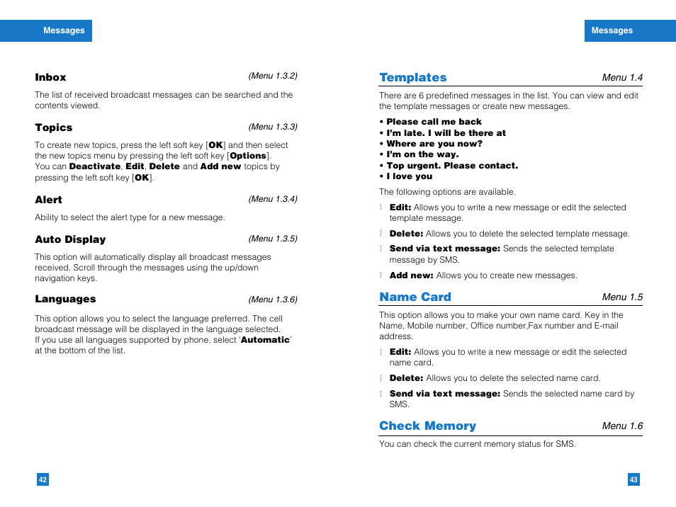 Templates, Name card | LG G4011GO User Manual | Page 23 / 50