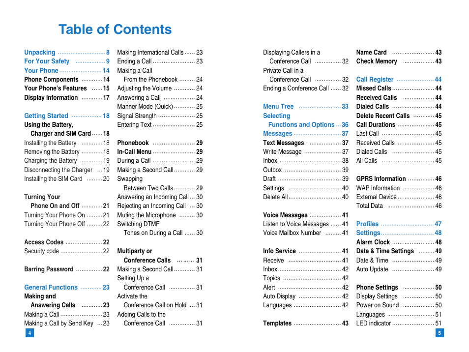 LG G4011GO User Manual | Page 4 / 50