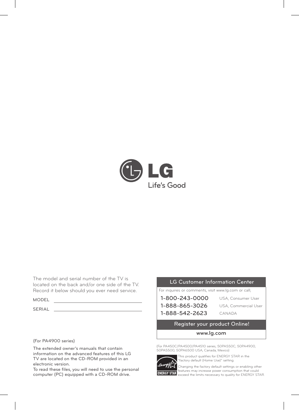 LG 60PA6500 User Manual | Page 40 / 52