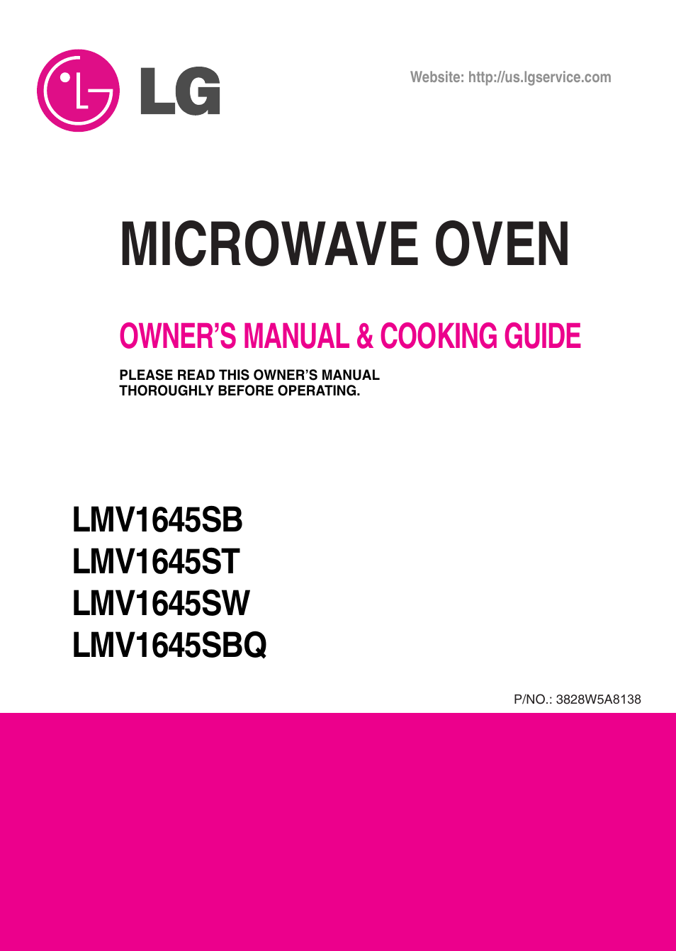 LG LMV1645SW User Manual | 32 pages