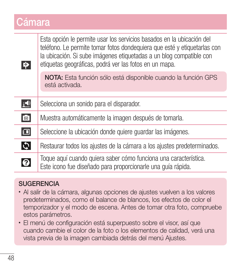 Cámara | LG LGL39C User Manual | Page 145 / 201