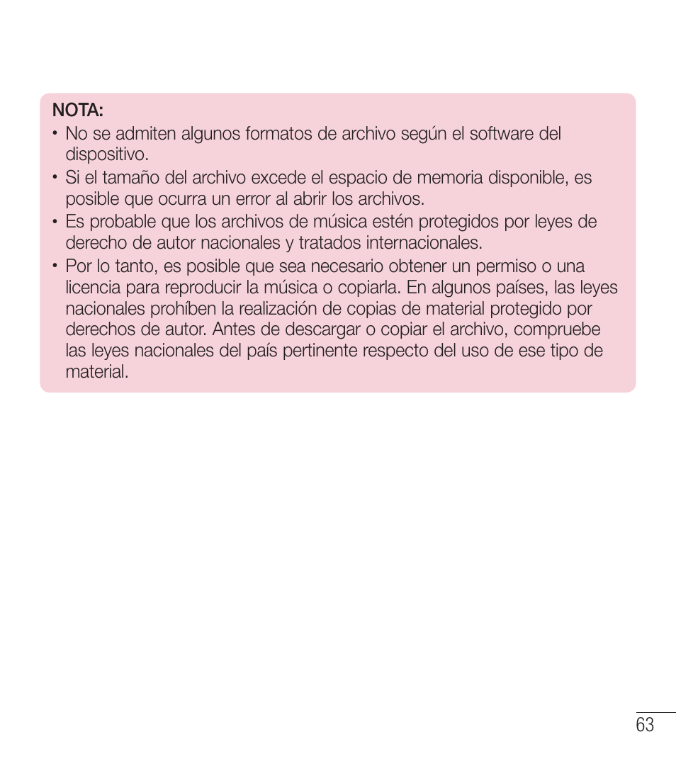 Nota | LG LGL39C User Manual | Page 160 / 201