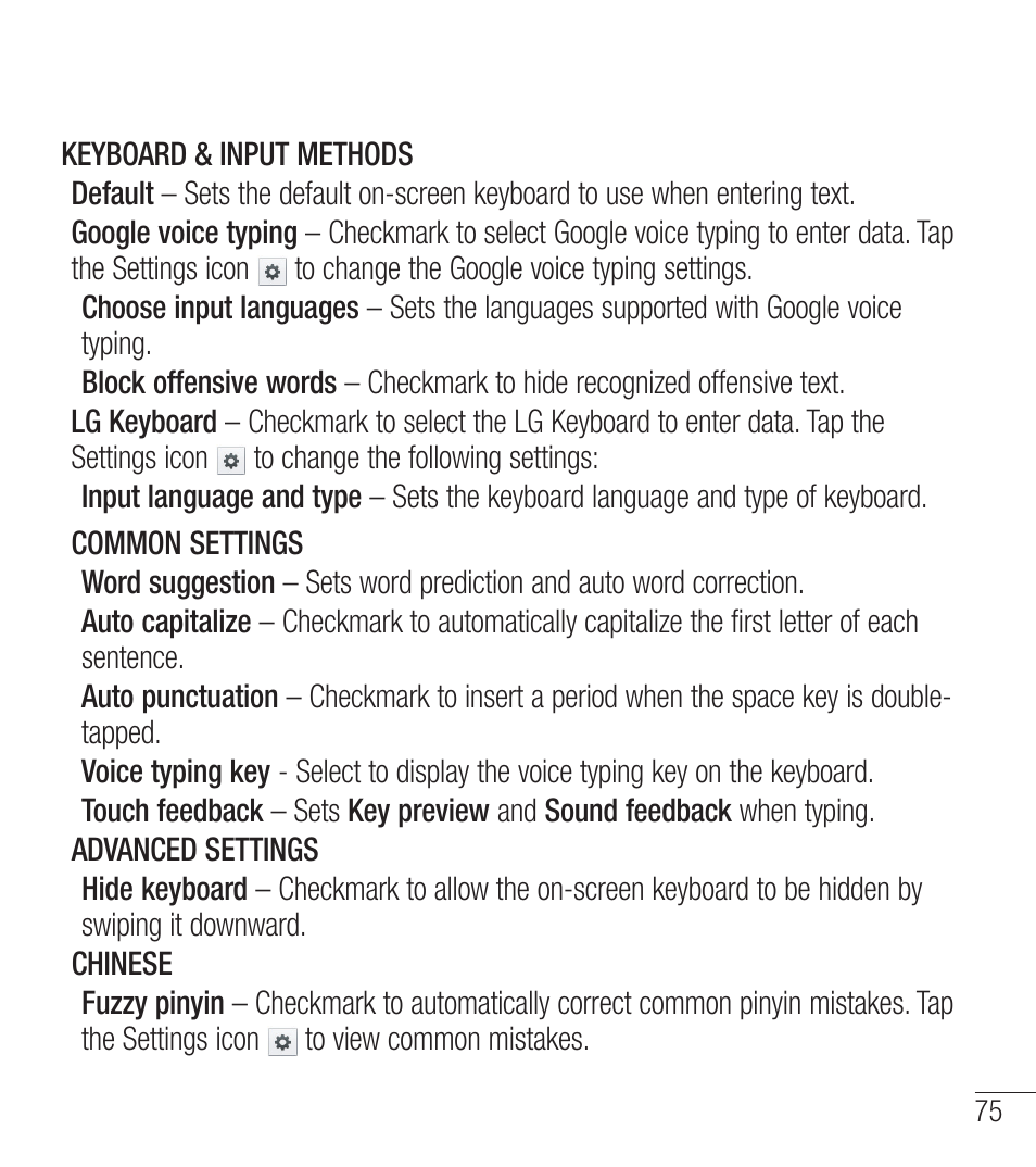 LG LGL39C User Manual | Page 76 / 201