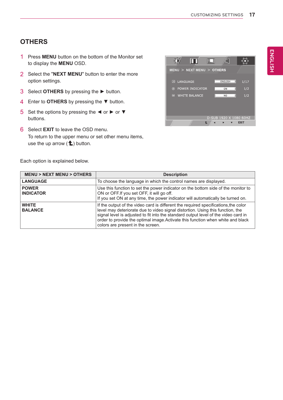 Others | LG E2742V-BN User Manual | Page 17 / 28