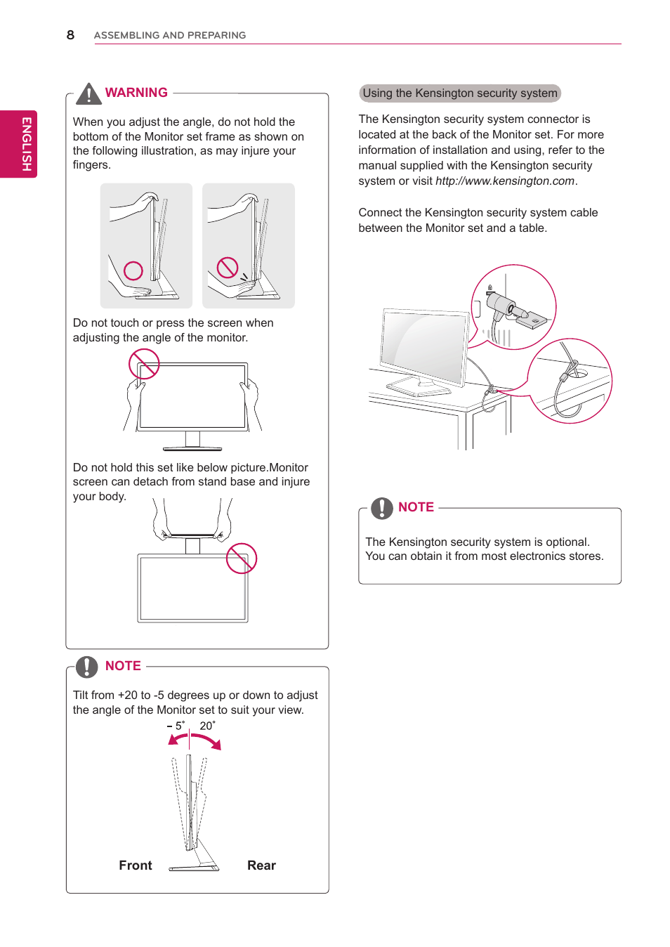 LG E2742V-BN User Manual | Page 8 / 28