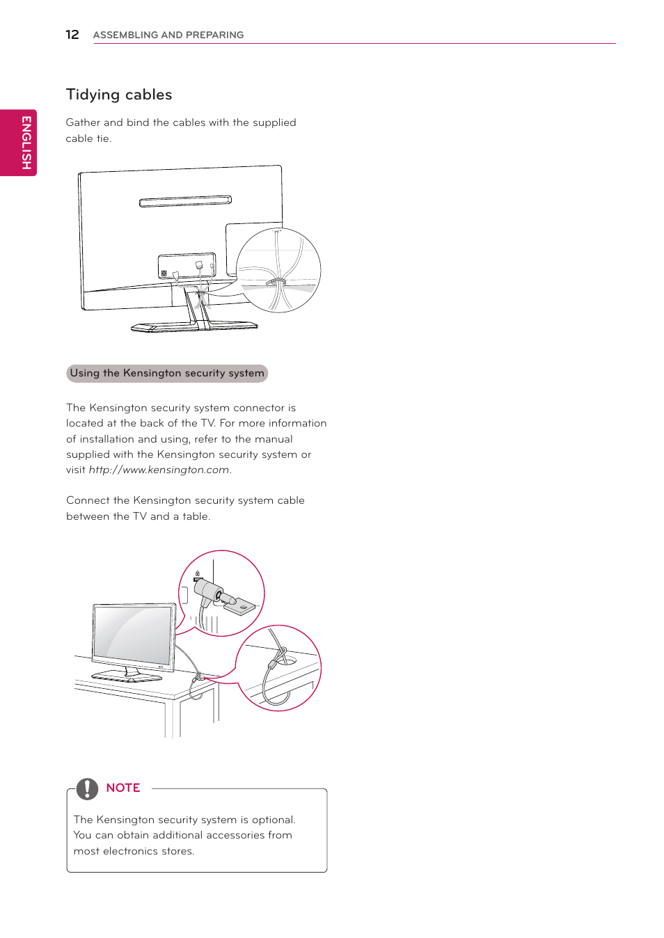 Tidying cables, See p.12) | LG 24MA32D-PU User Manual | Page 13 / 40