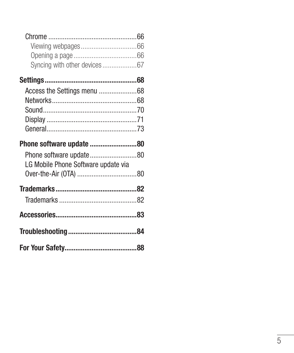 LG LGD321 User Manual | Page 7 / 118