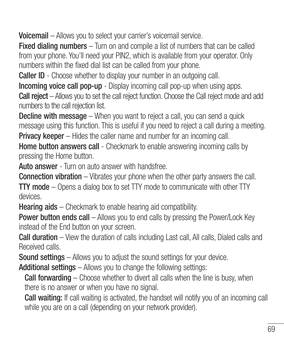LG LGD321 User Manual | Page 71 / 118