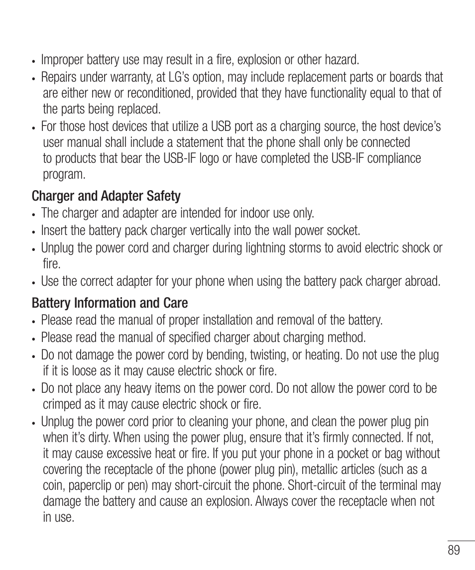 LG LGD321 User Manual | Page 91 / 118