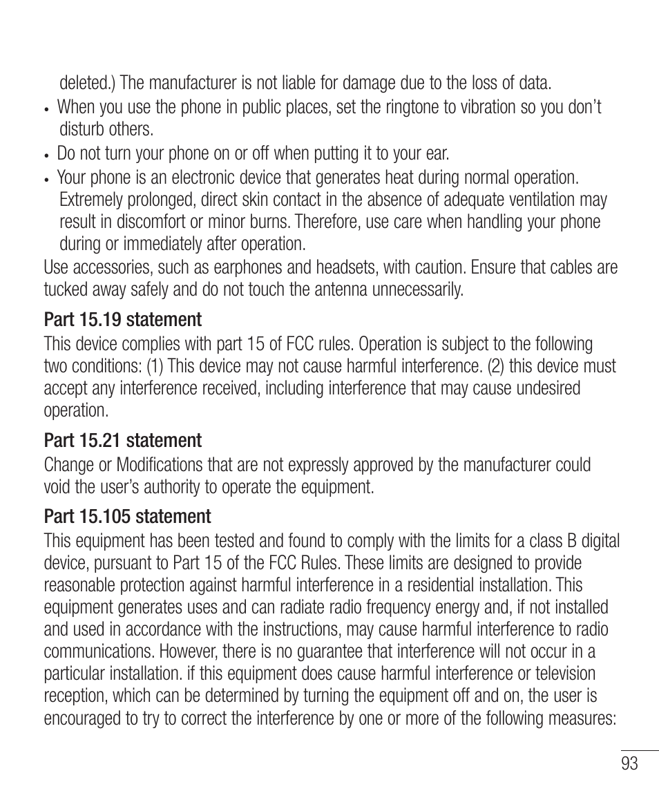 LG LGD321 User Manual | Page 95 / 118