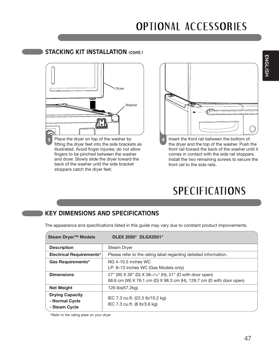 LG DLGX2551W User Manual | Page 47 / 148
