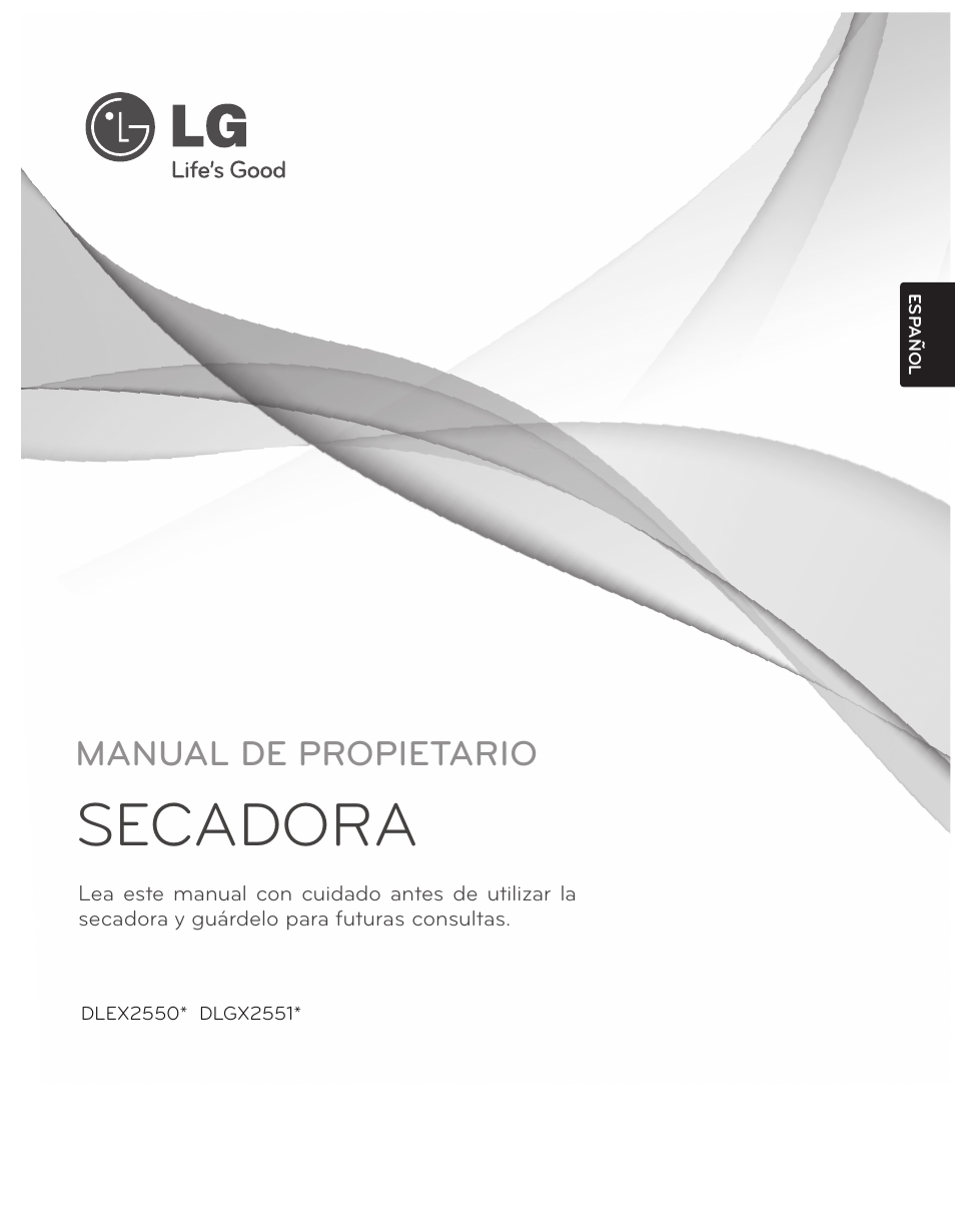 Secadora, Manual de propietario | LG DLGX2551W User Manual | Page 51 / 148