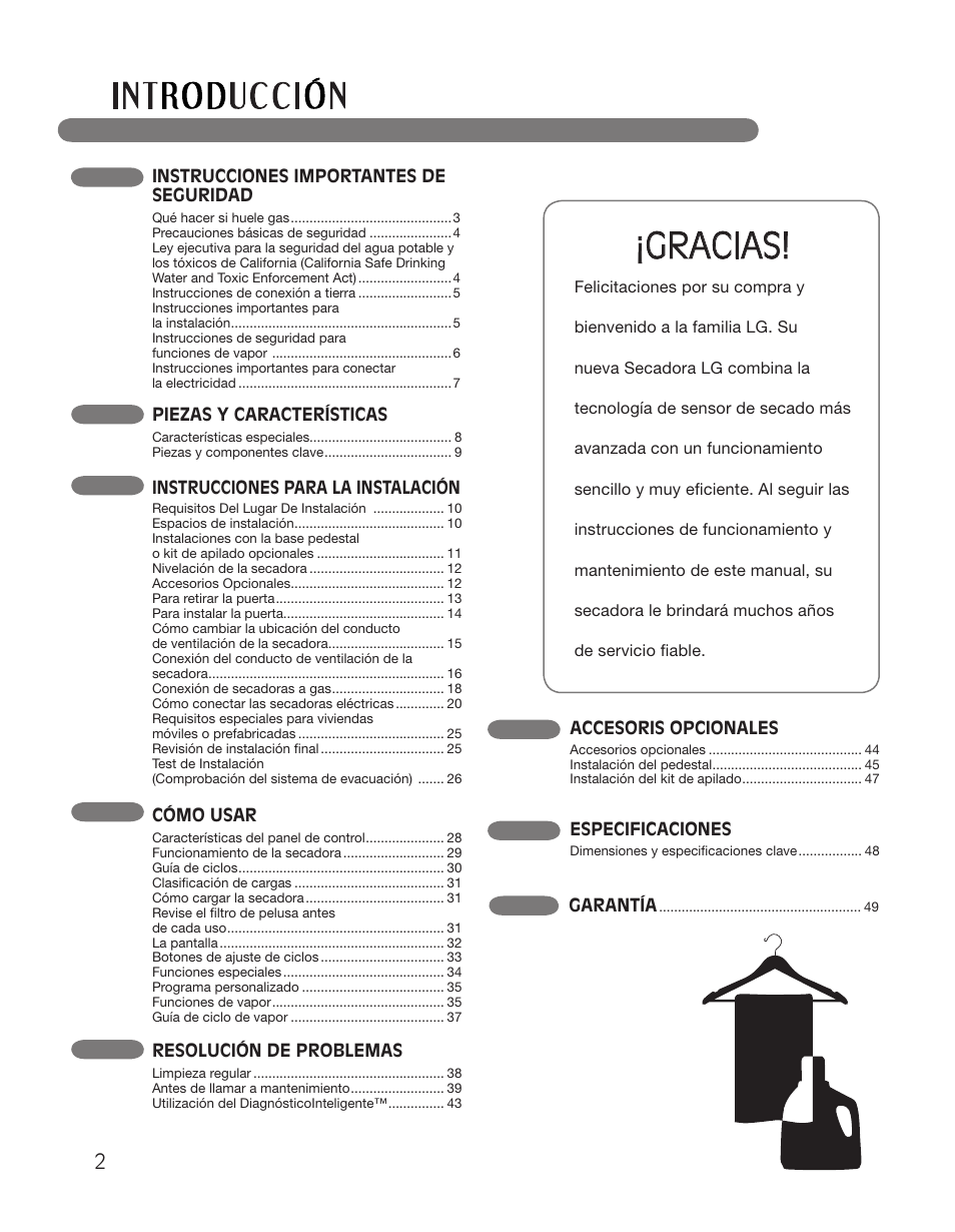 Gracias | LG DLGX2551W User Manual | Page 52 / 148
