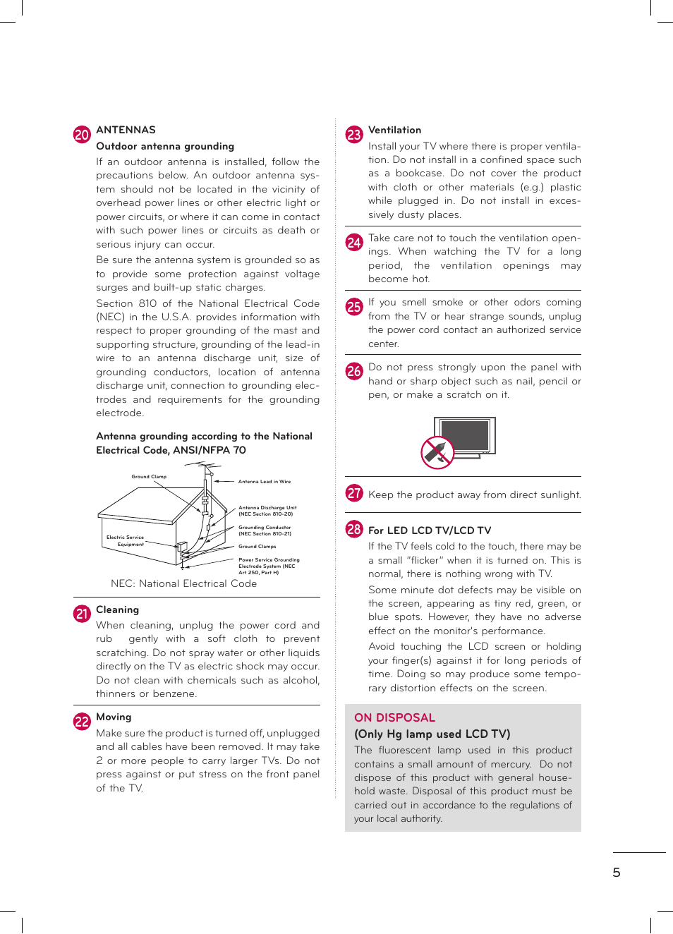 LG 47LD520 User Manual | Page 7 / 38