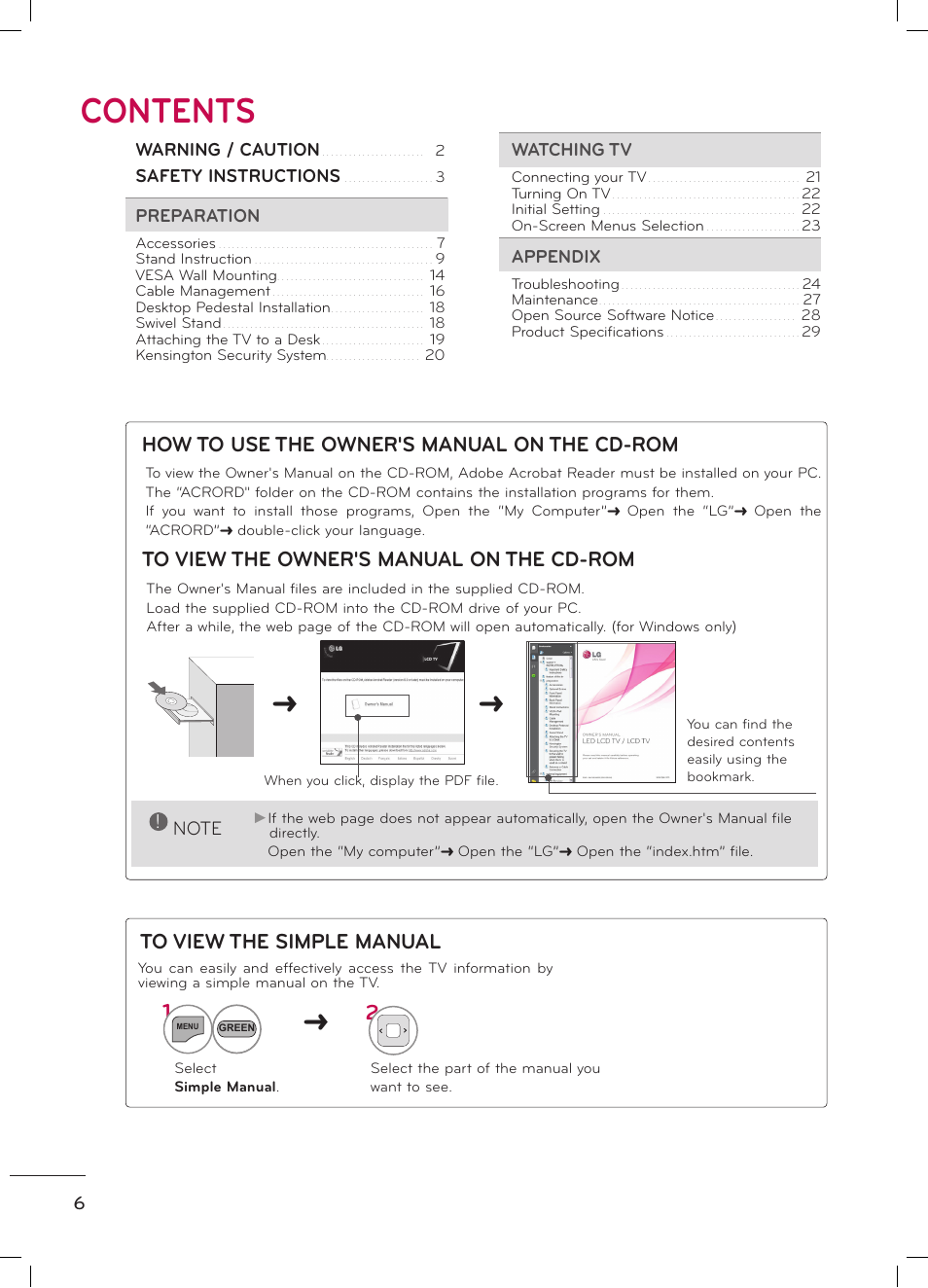 LG 47LD520 User Manual | Page 8 / 38