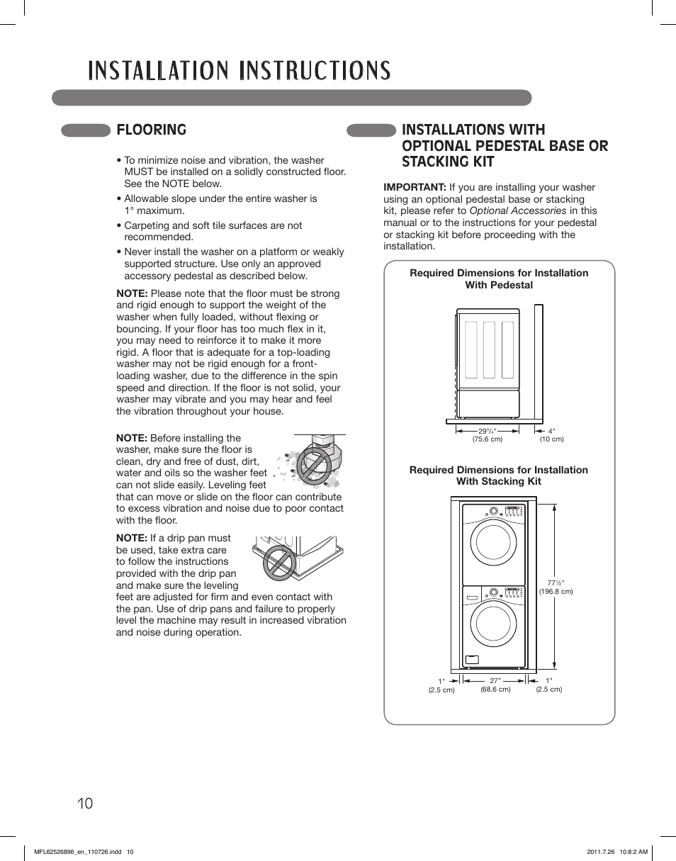 LG WM3360HVCA User Manual | Page 10 / 72
