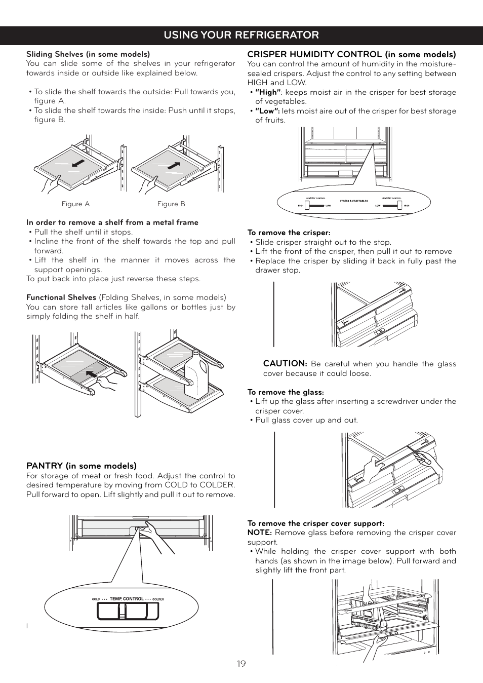 Using your refrigerator | LG LFC25765SW User Manual | Page 20 / 32