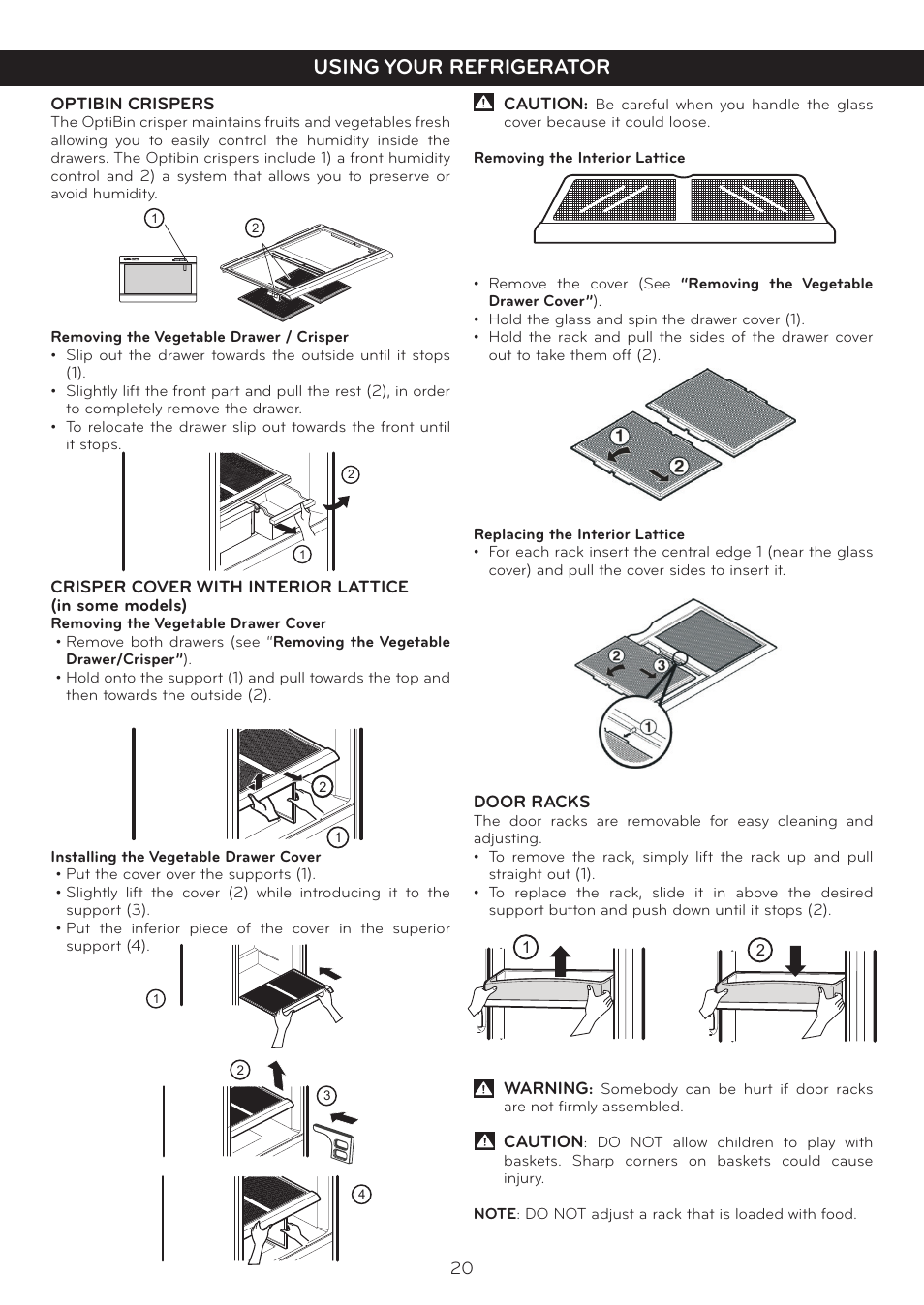 Using your refrigerator | LG LFC25765SW User Manual | Page 21 / 32