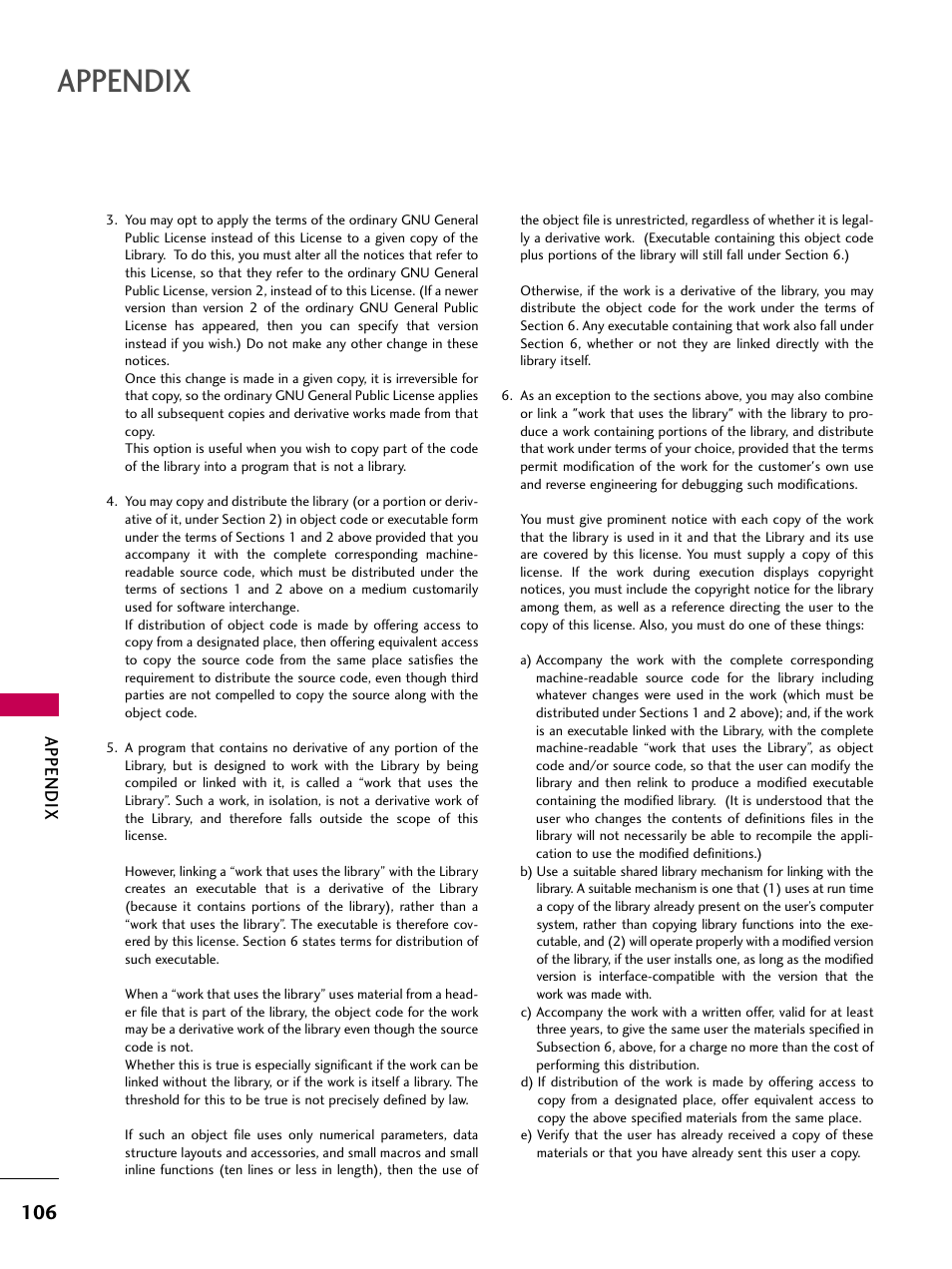 Appendix | LG 22LG31 User Manual | Page 108 / 116