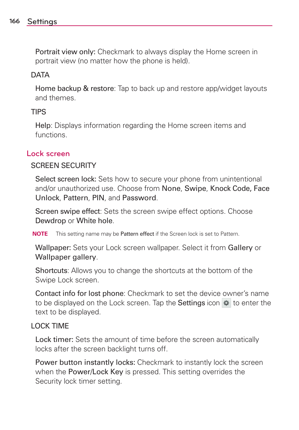 LG LGAS876 User Manual | Page 166 / 218