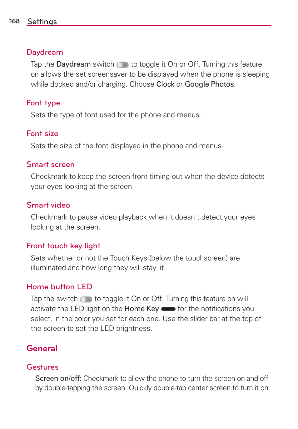 General | LG LGAS876 User Manual | Page 168 / 218