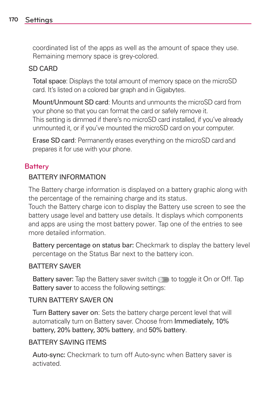 LG LGAS876 User Manual | Page 170 / 218