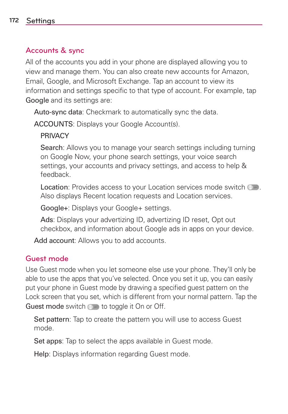 LG LGAS876 User Manual | Page 172 / 218