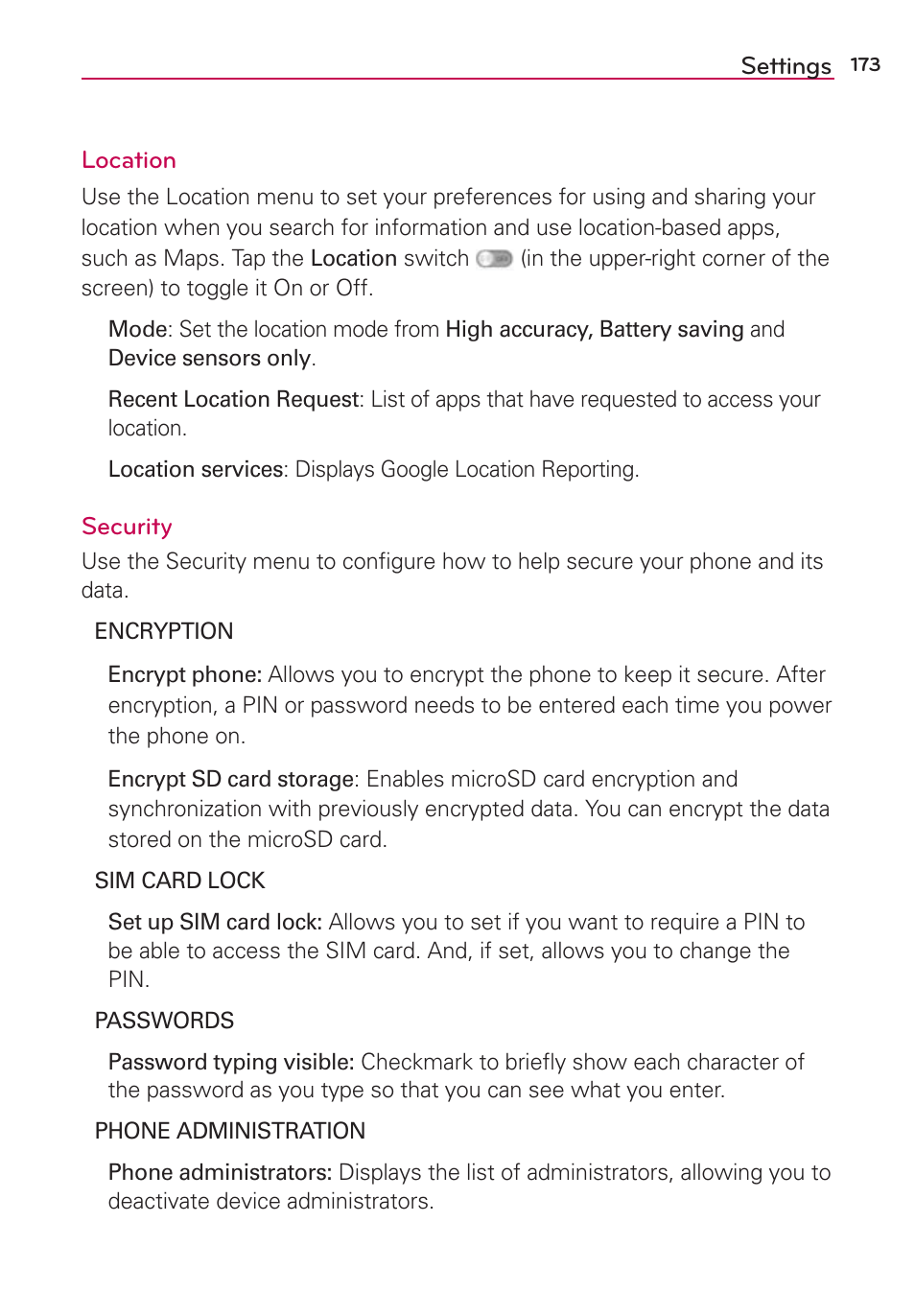 LG LGAS876 User Manual | Page 173 / 218