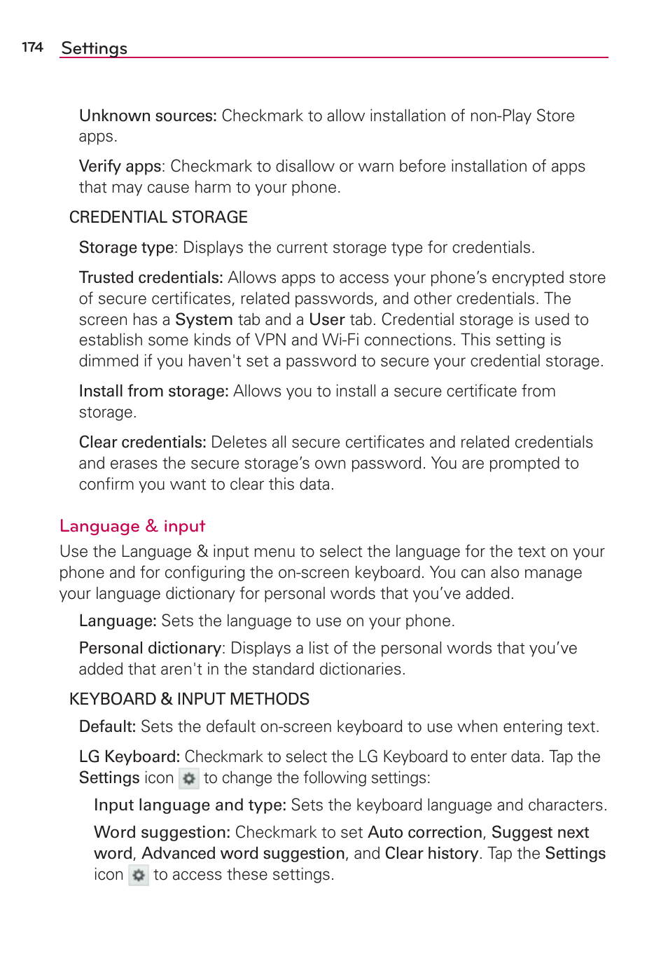 LG LGAS876 User Manual | Page 174 / 218