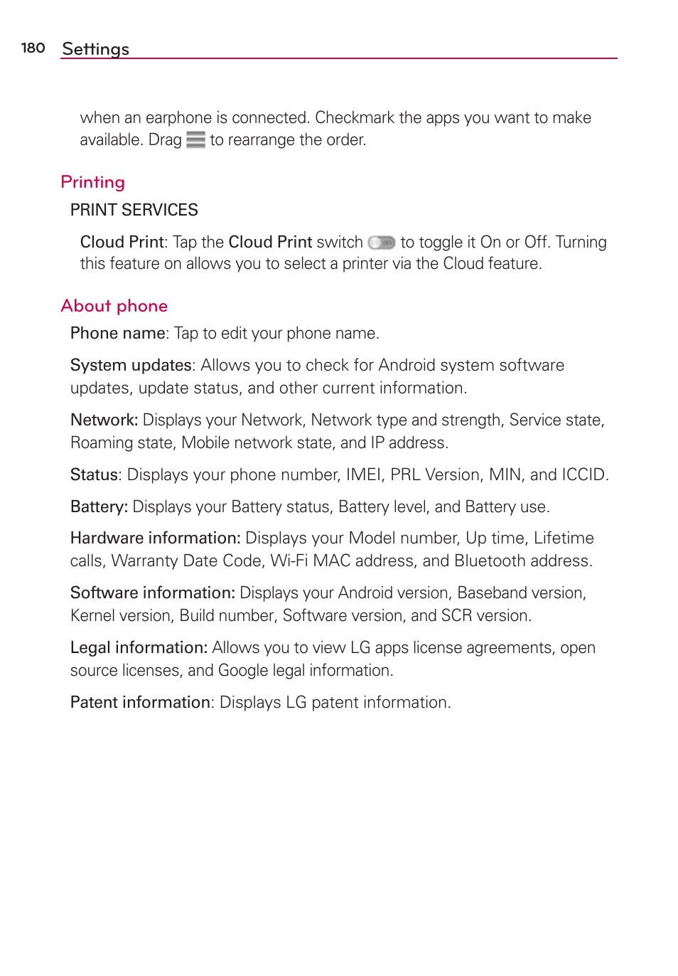 LG LGAS876 User Manual | Page 180 / 218