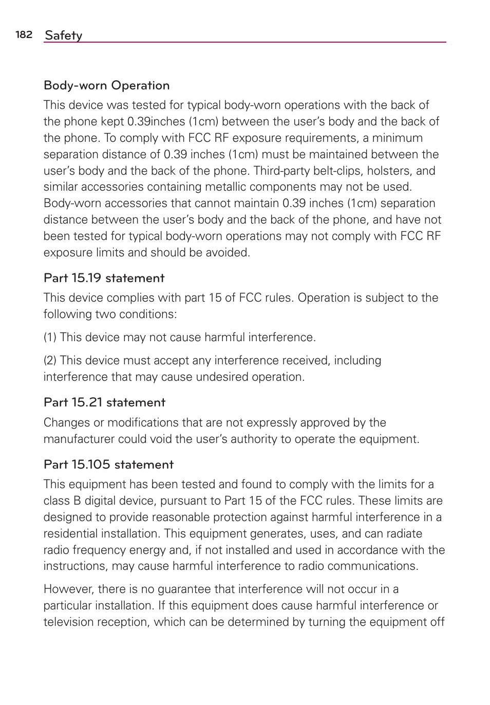 LG LGAS876 User Manual | Page 182 / 218