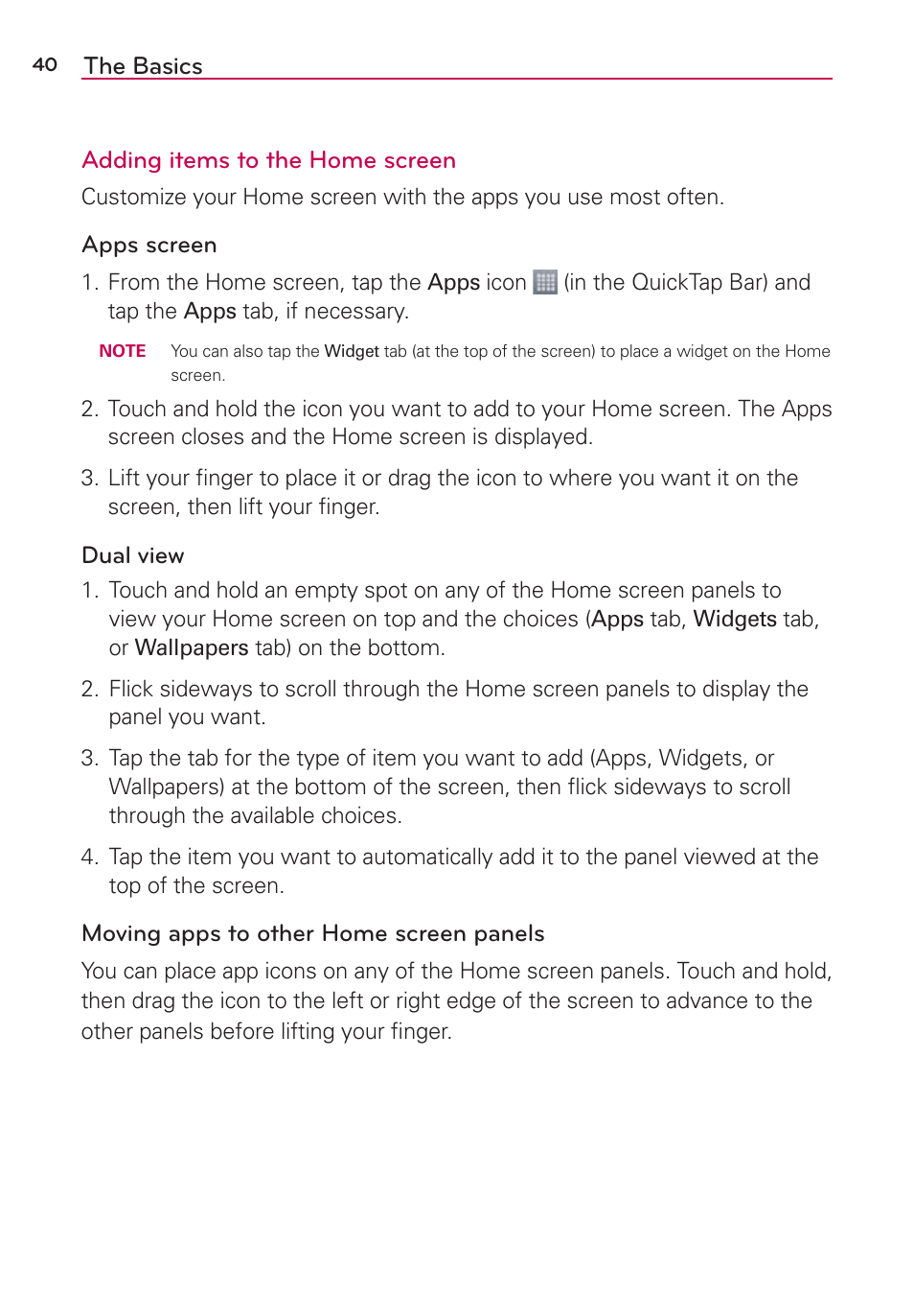 LG LGAS876 User Manual | Page 40 / 218