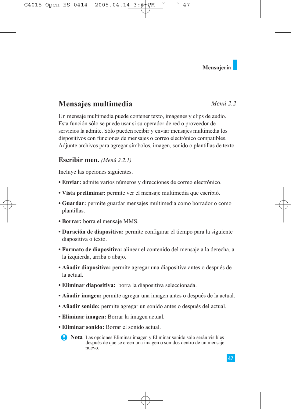 Mensajes multimedia | LG G4015 User Manual | Page 155 / 228