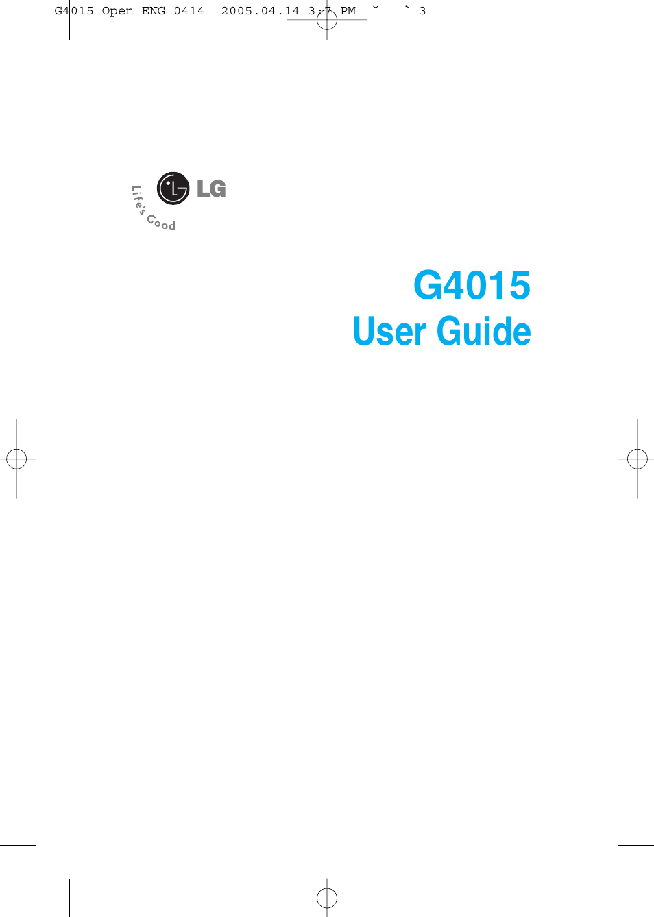 G4015 user guide | LG G4015 User Manual | Page 3 / 228