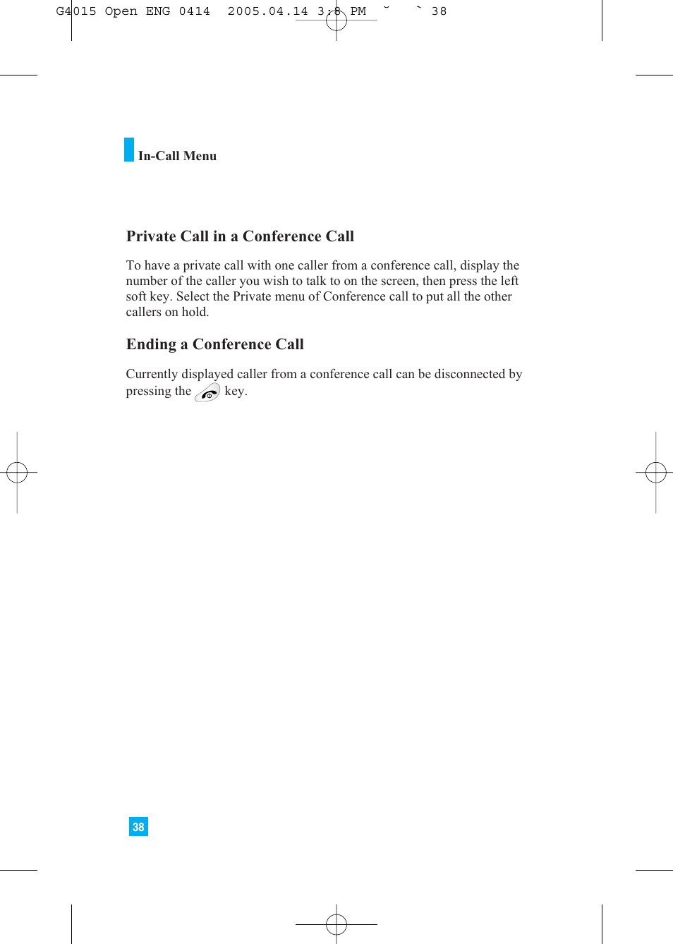 LG G4015 User Manual | Page 38 / 228