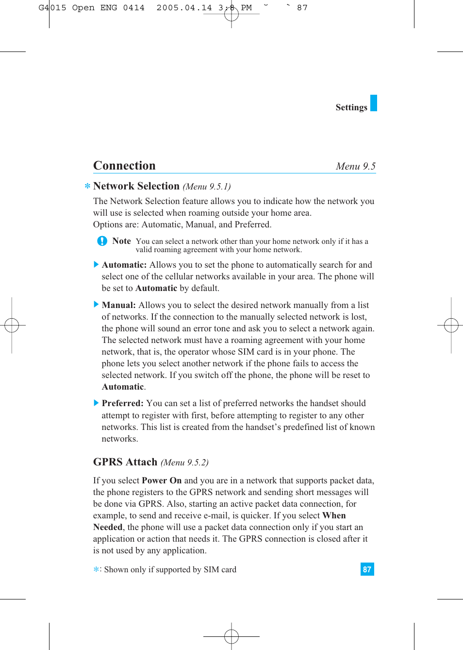 Connection | LG G4015 User Manual | Page 87 / 228