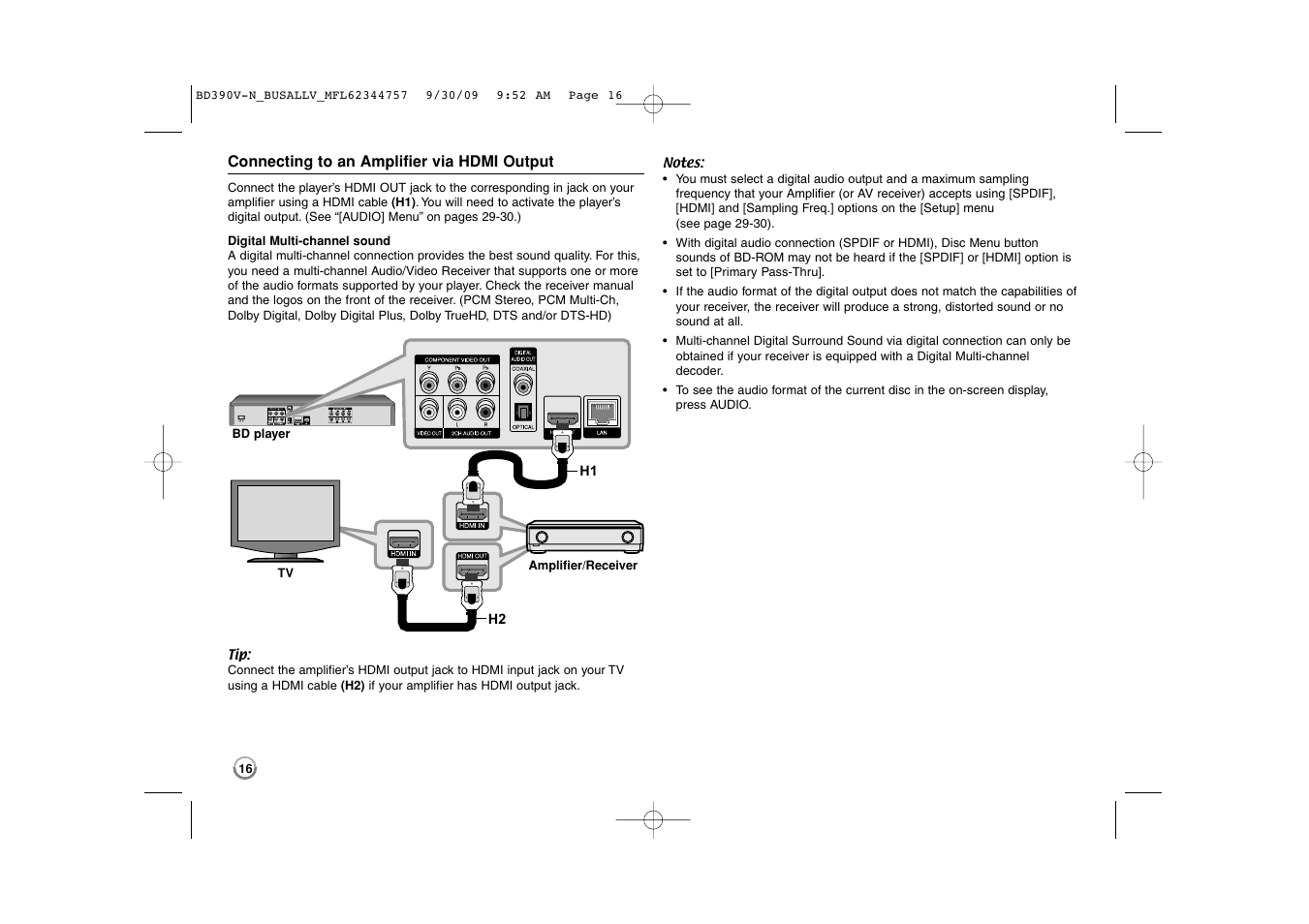 LG BD390 User Manual | Page 16 / 76