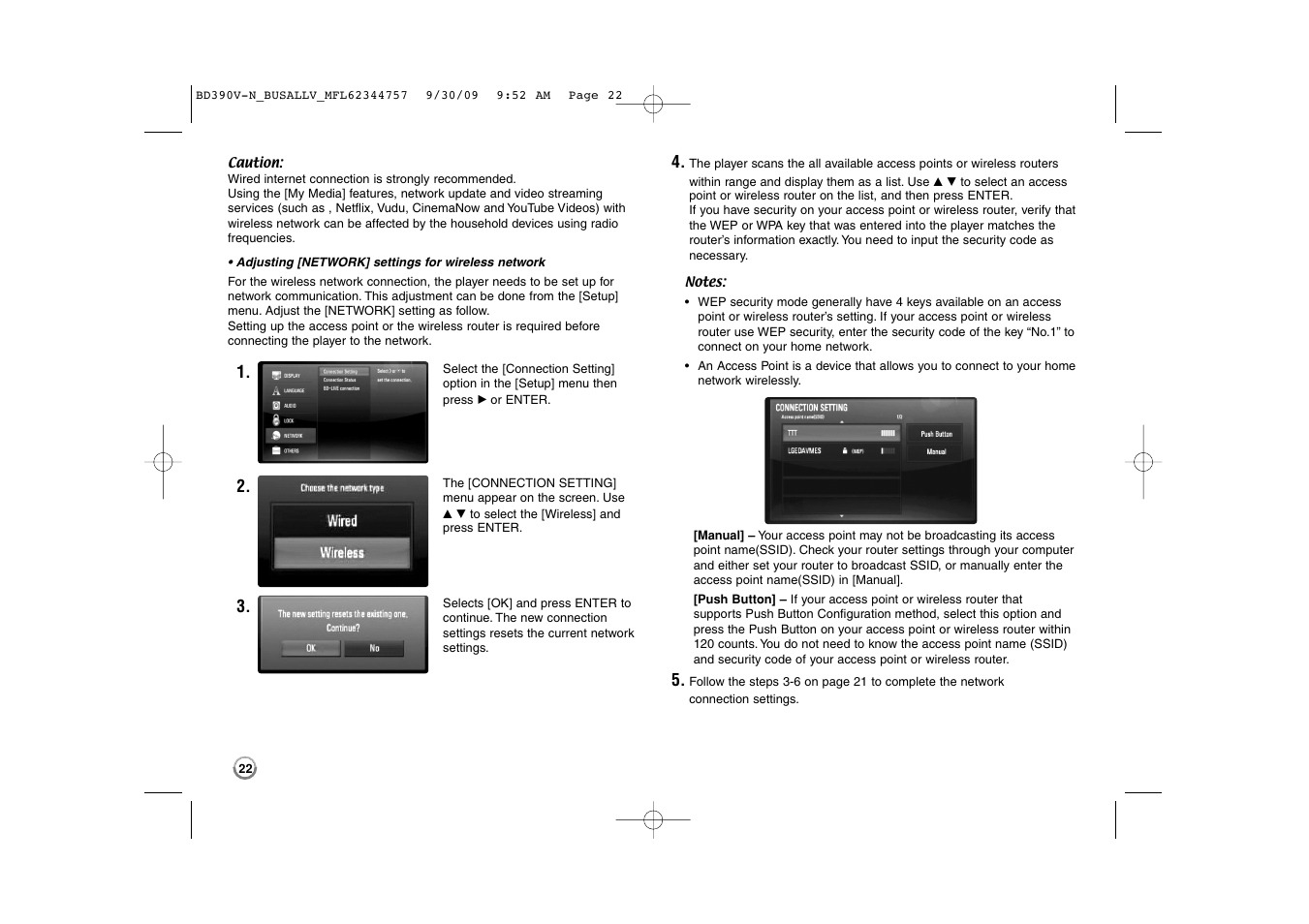 LG BD390 User Manual | Page 22 / 76