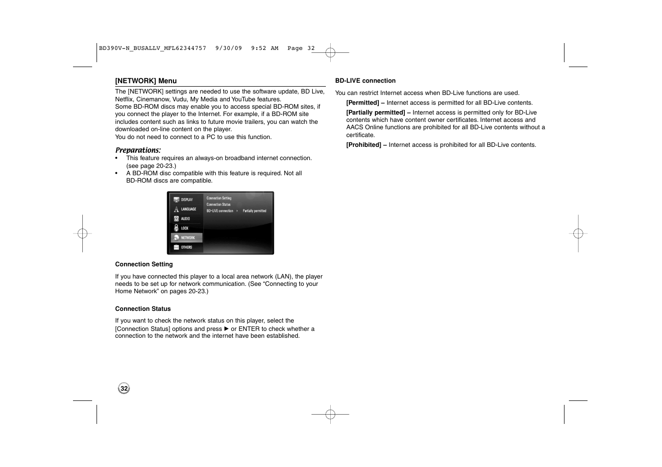 LG BD390 User Manual | Page 32 / 76