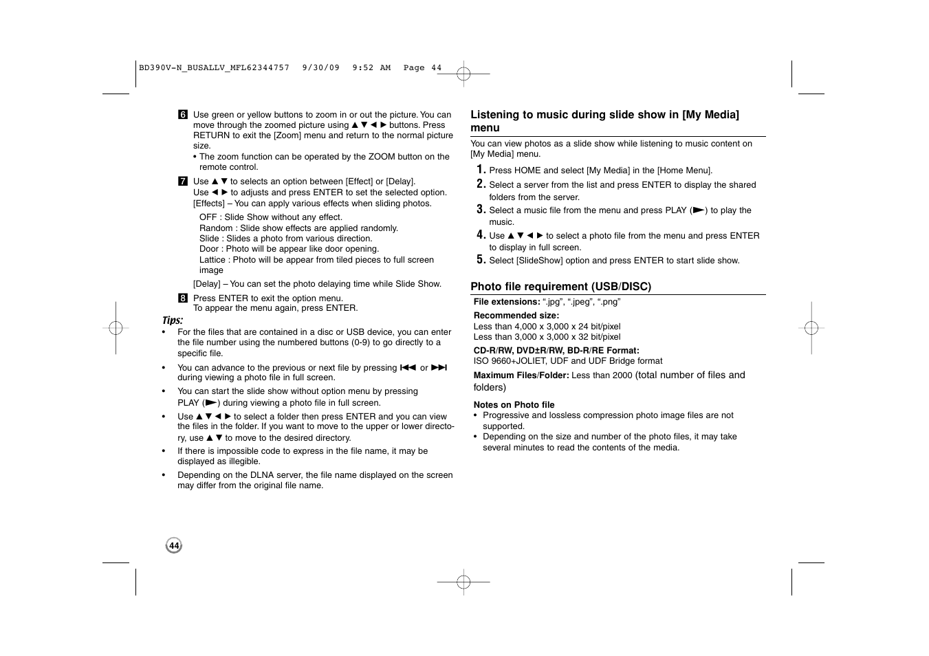 LG BD390 User Manual | Page 44 / 76