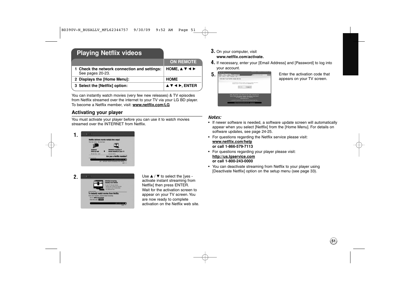 Playing netflix videos | LG BD390 User Manual | Page 51 / 76