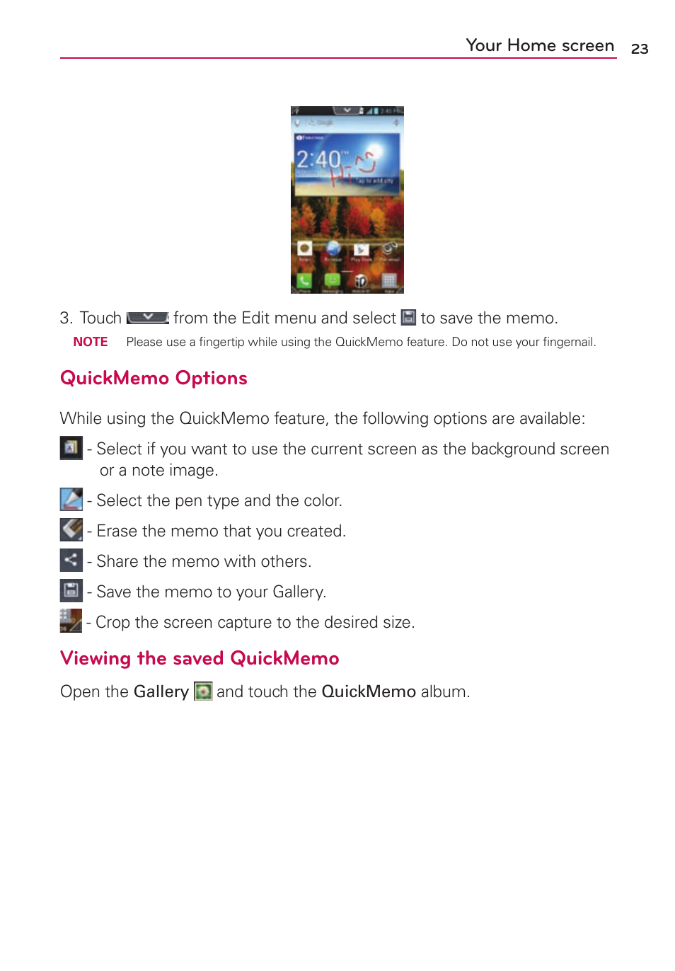 LG LS860 User Manual | Page 23 / 105