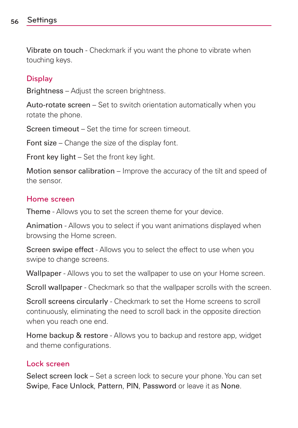 LG LS860 User Manual | Page 56 / 105
