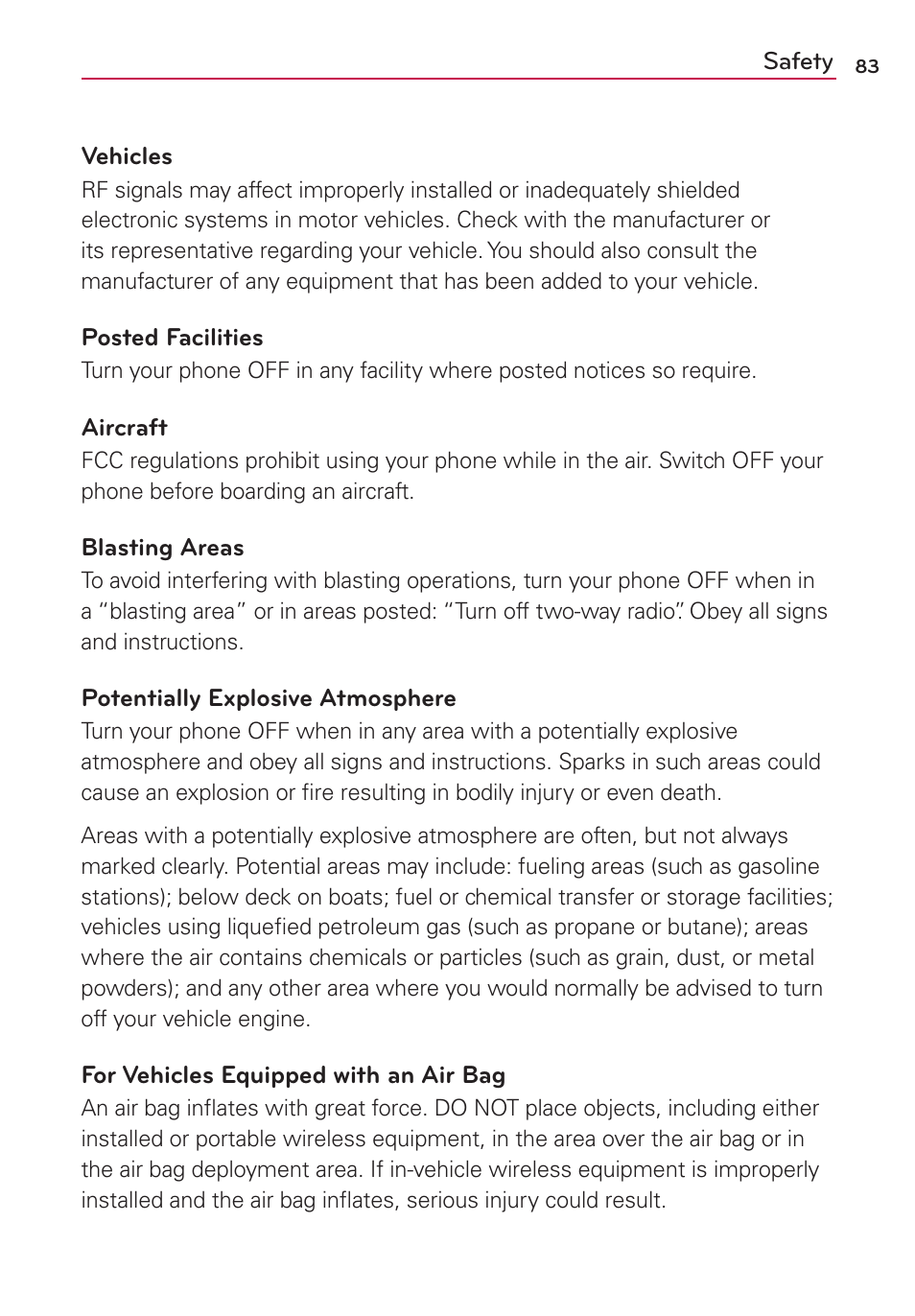 LG LS860 User Manual | Page 83 / 105