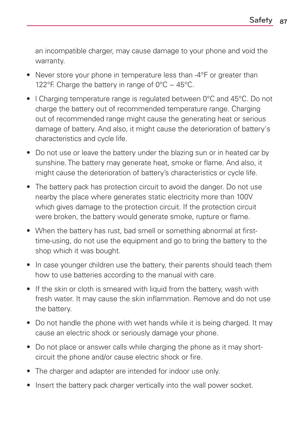 LG LS860 User Manual | Page 87 / 105